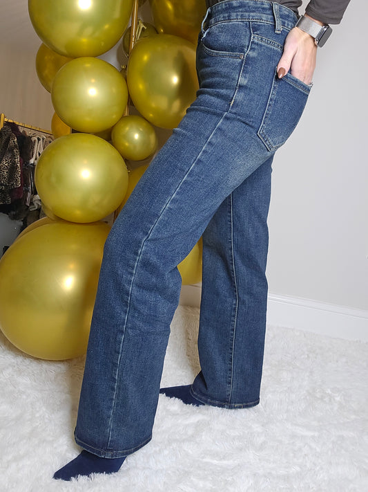 Georgie Wide Leg Jeans - Stonewashed (G Smack) - (choose your Size)