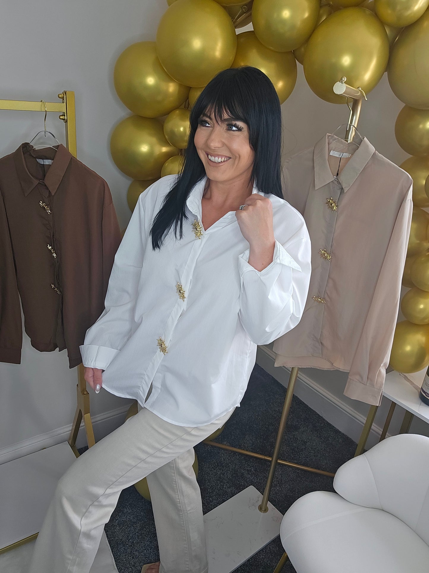 Sun Blouse (choose your Size) - Ivory