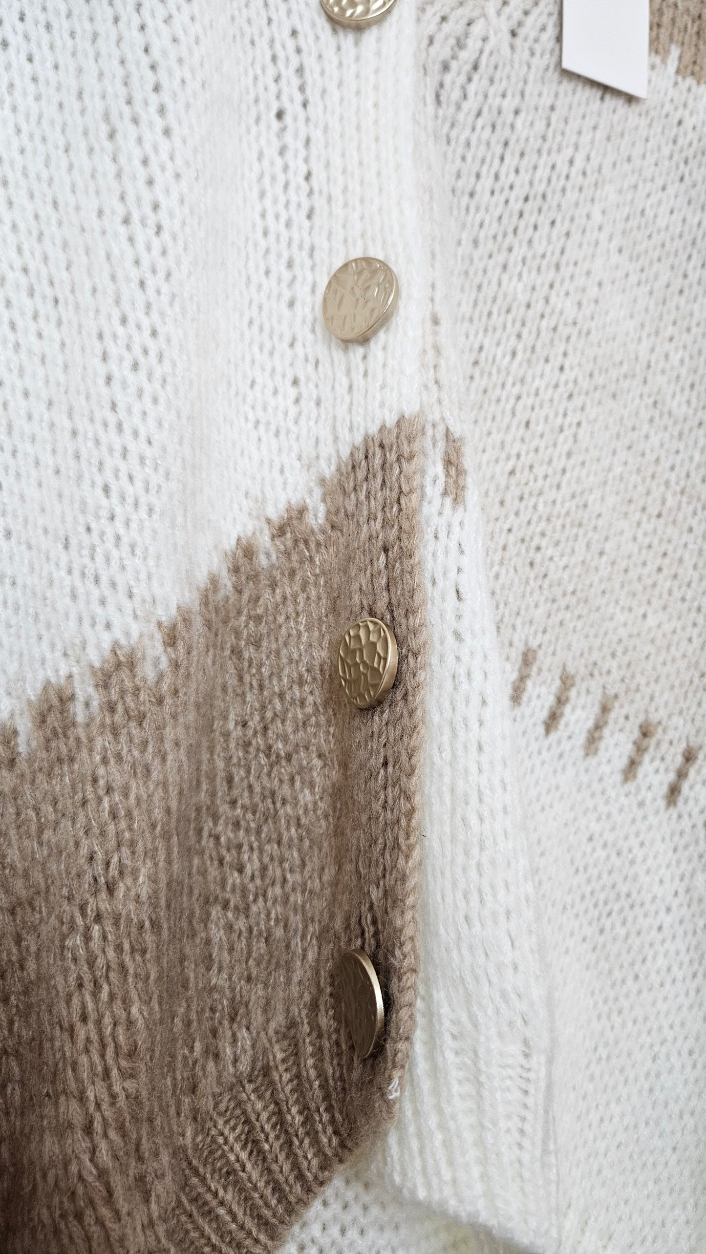 Patsy Patchwork Cardigan - (Cream) - One Size fits up to Size 16