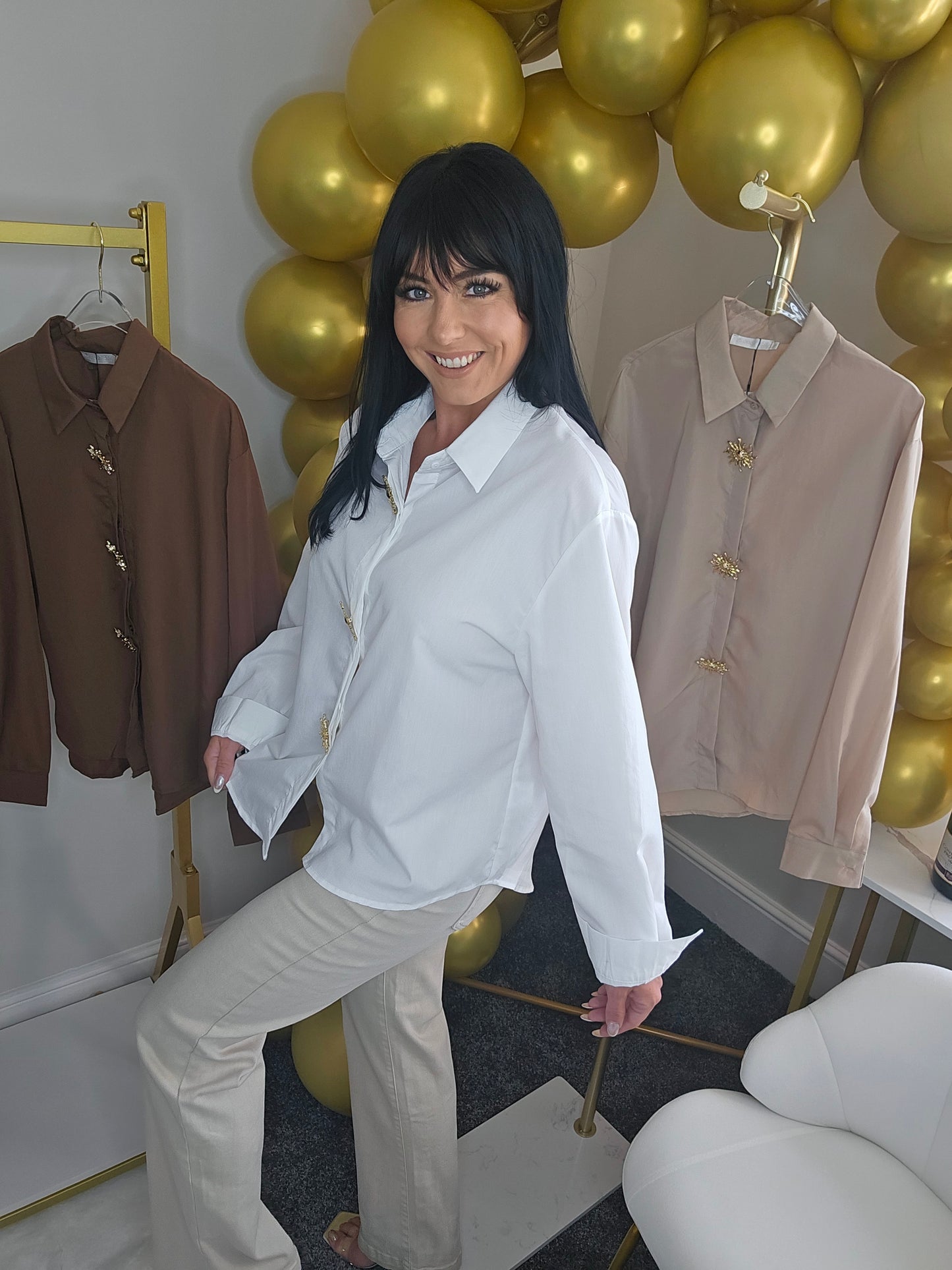 Sun Blouse (choose your Size) - Ivory