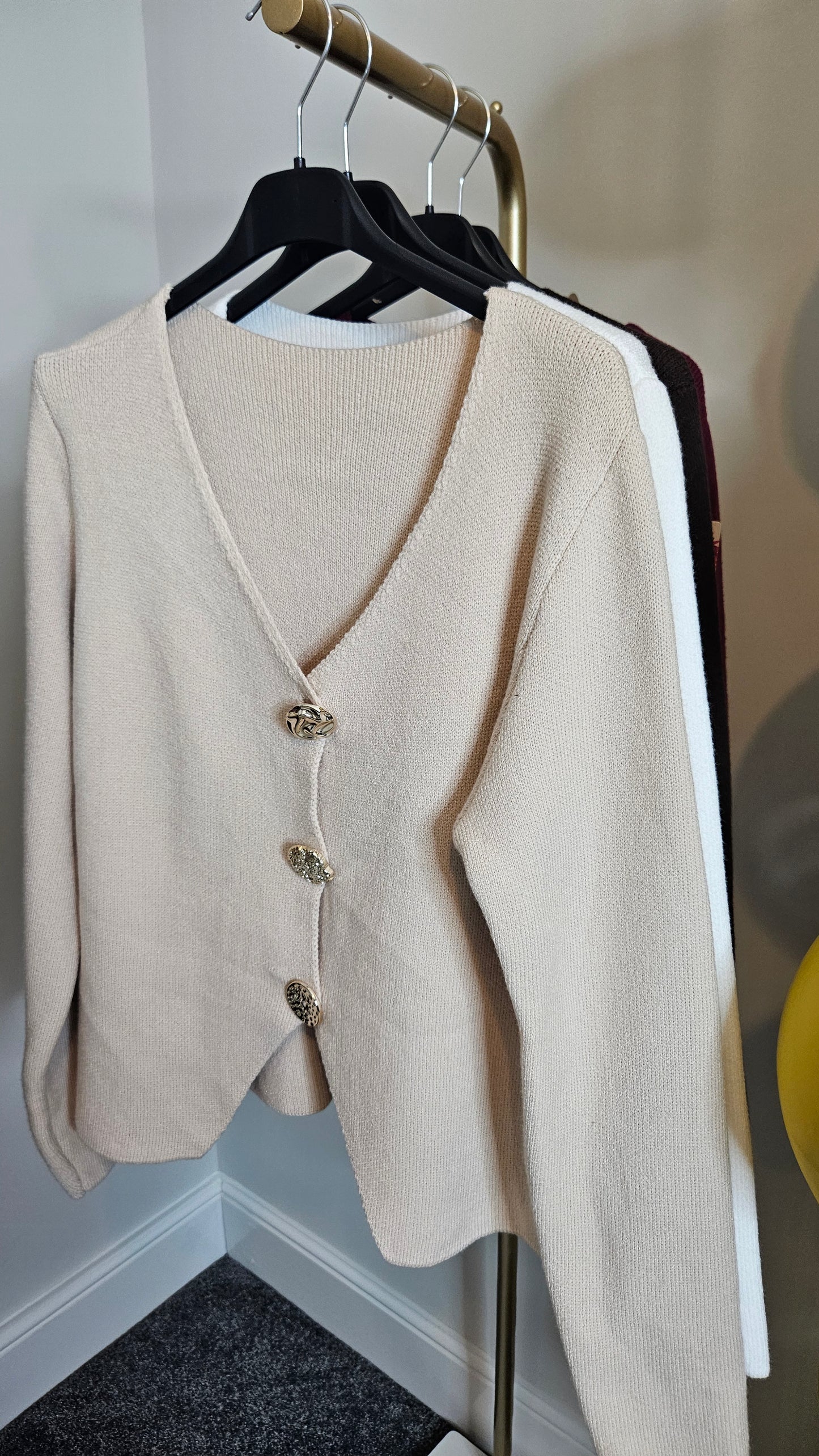 Brooke Buttoned Cardigan - (choose your Colour) - (One Size)