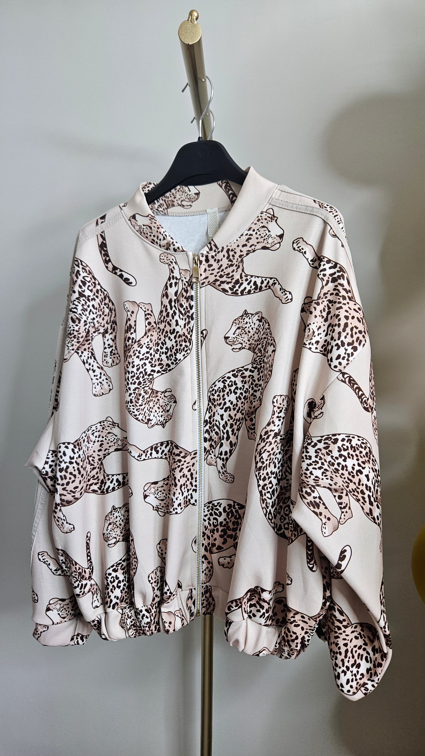Liza Leopard Bomber Jacket - choose your colour (Oversized - fits 10 to Size 18)
