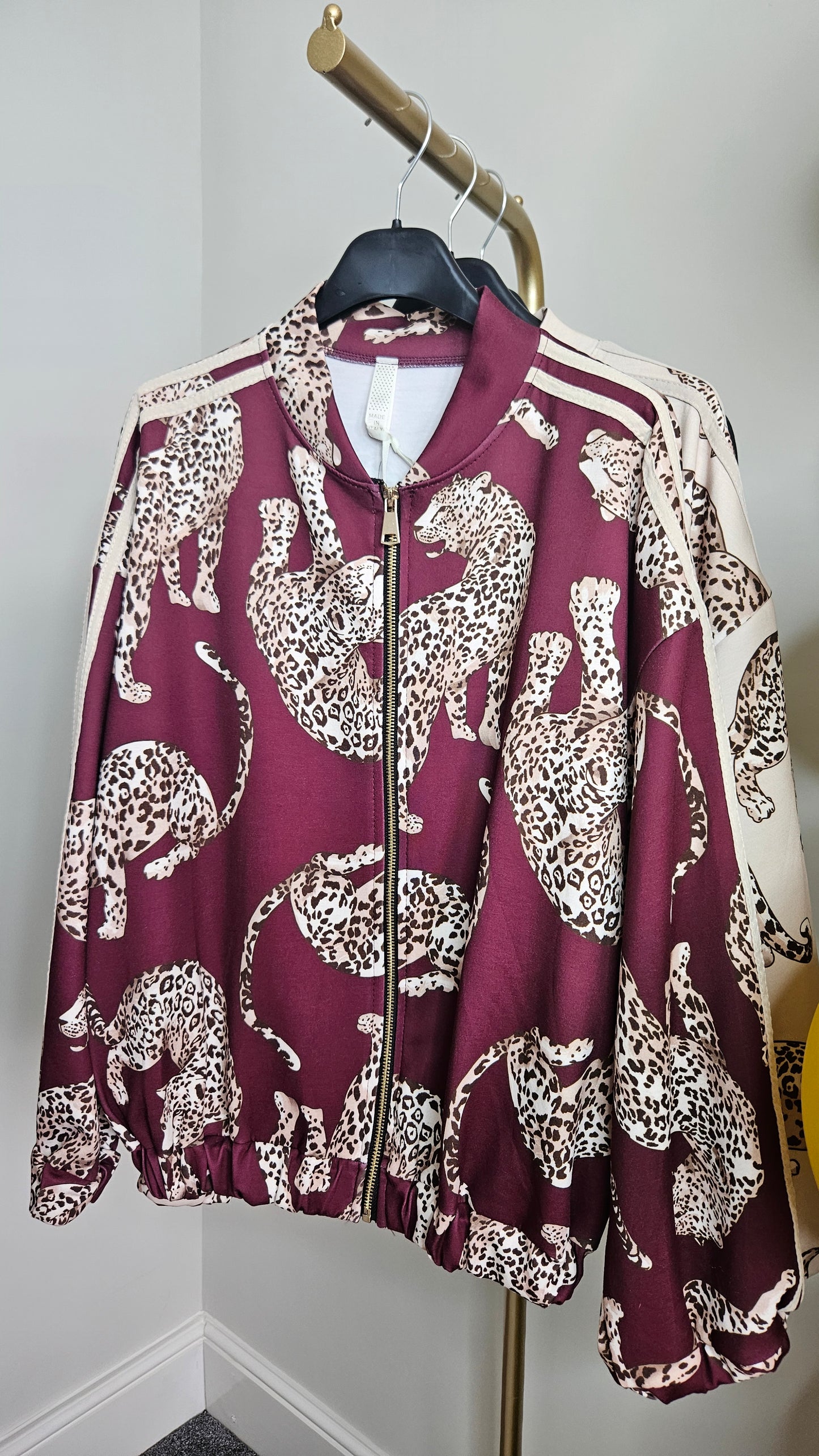 Liza Leopard Bomber Jacket - choose your colour (Oversized - fits 10 to Size 18)