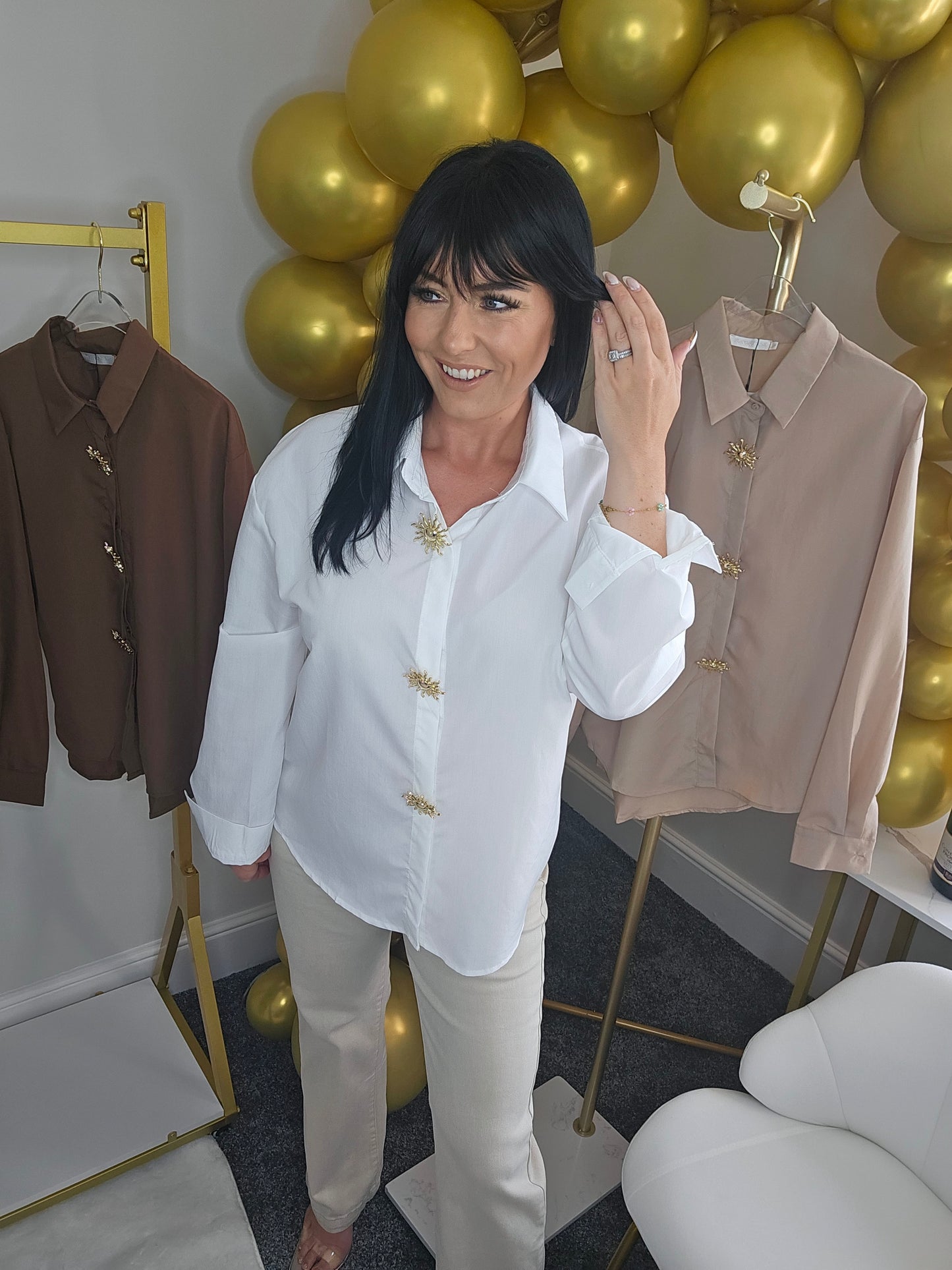Sun Blouse (choose your Size) - Ivory