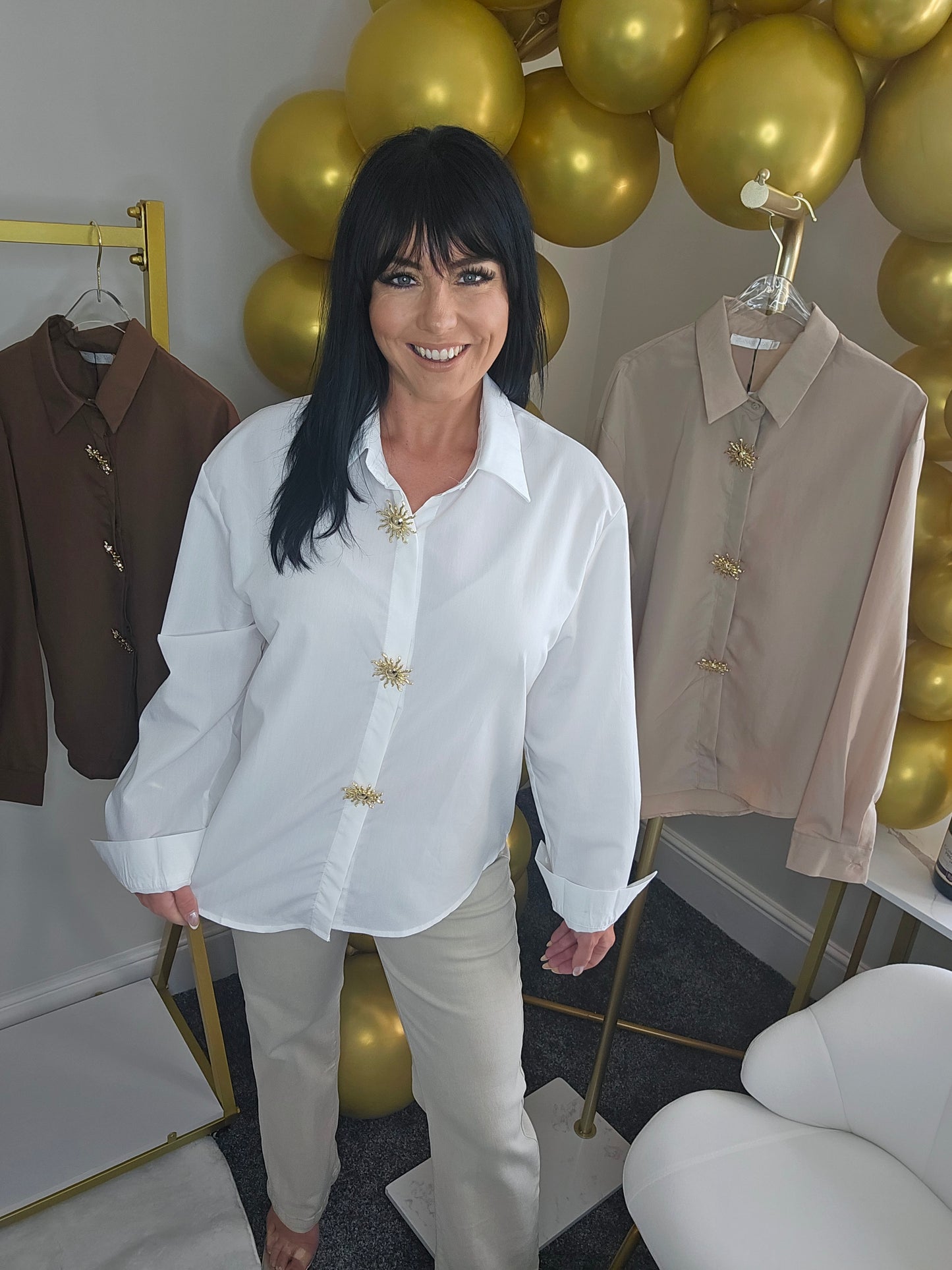 Sun Blouse (choose your Size) - Mocha