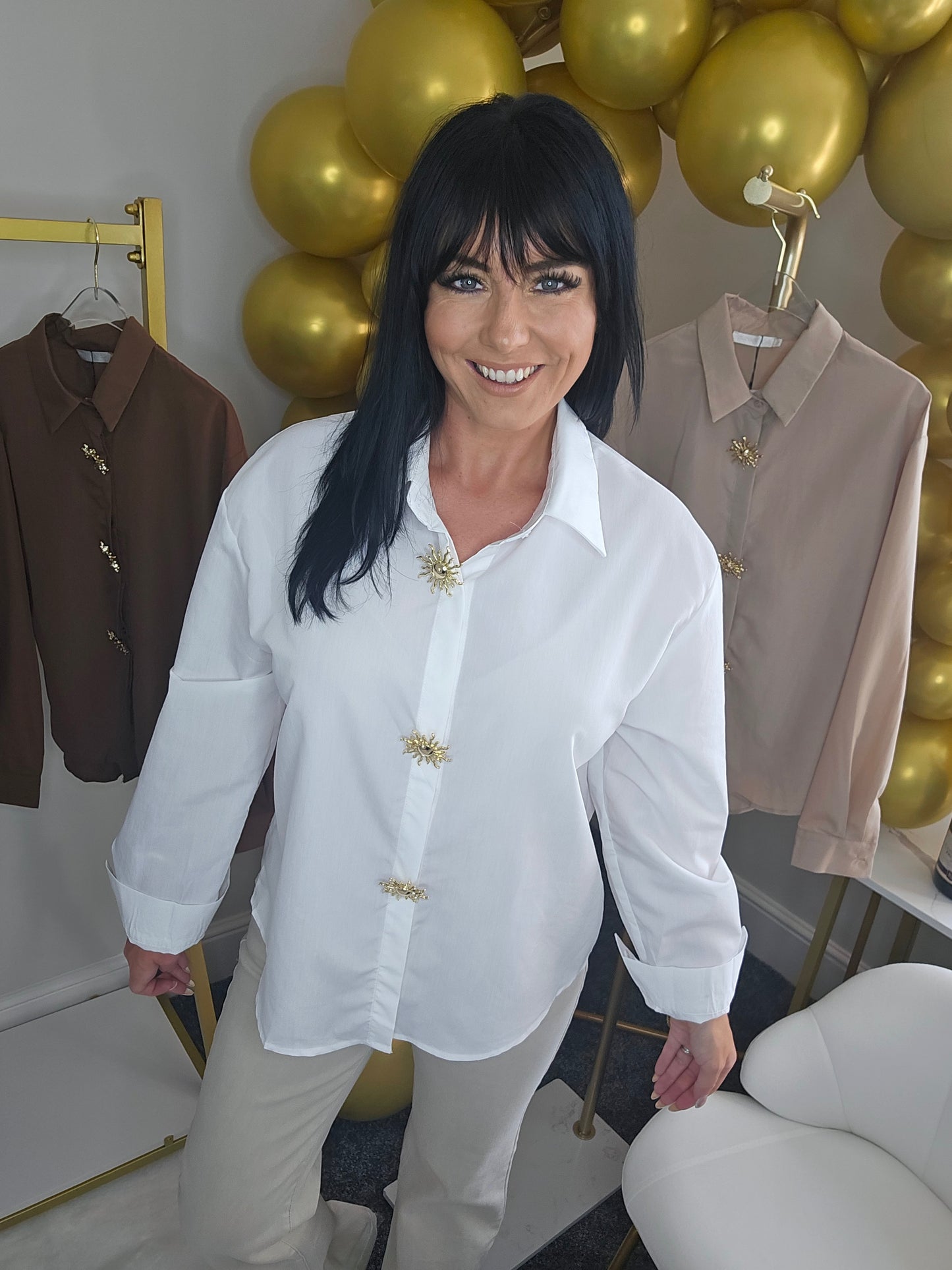Sun Blouse (choose your Size) - Mocha