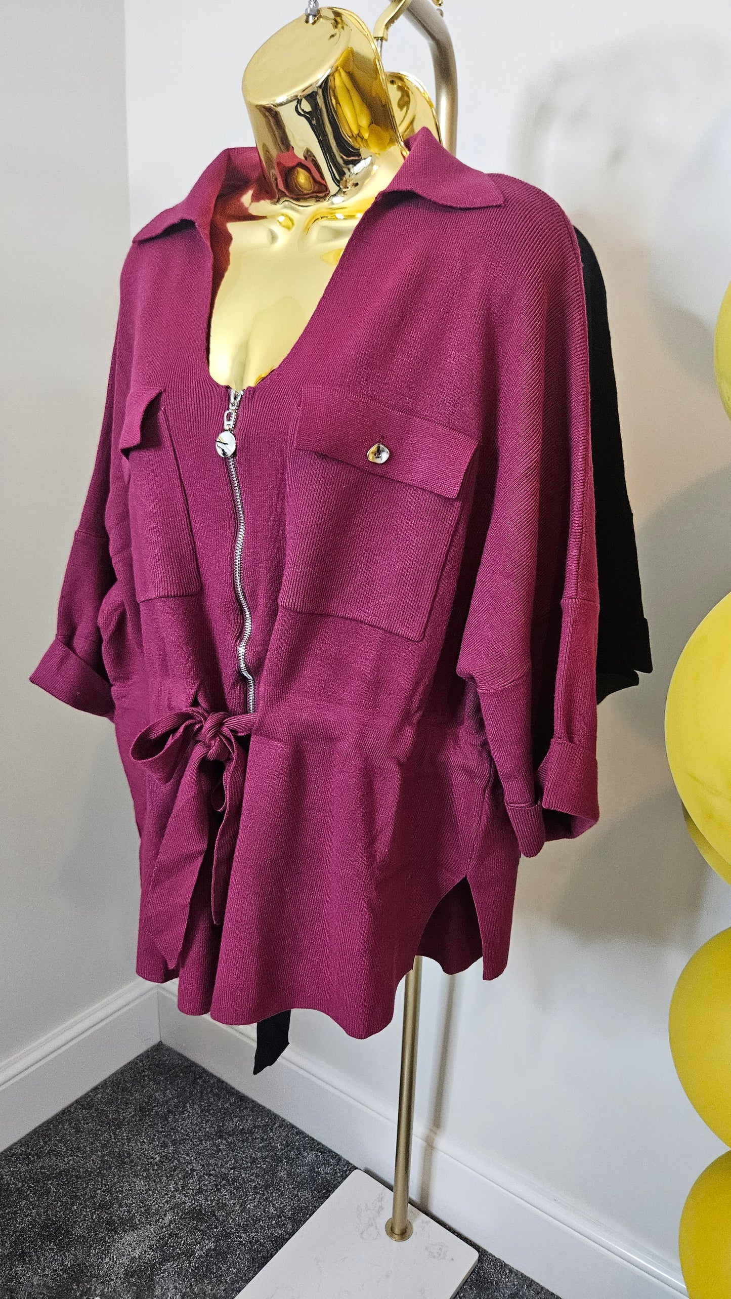 Danni Drawstring Cardigan - (One Size/Curvy - fits up to Size 18/20)