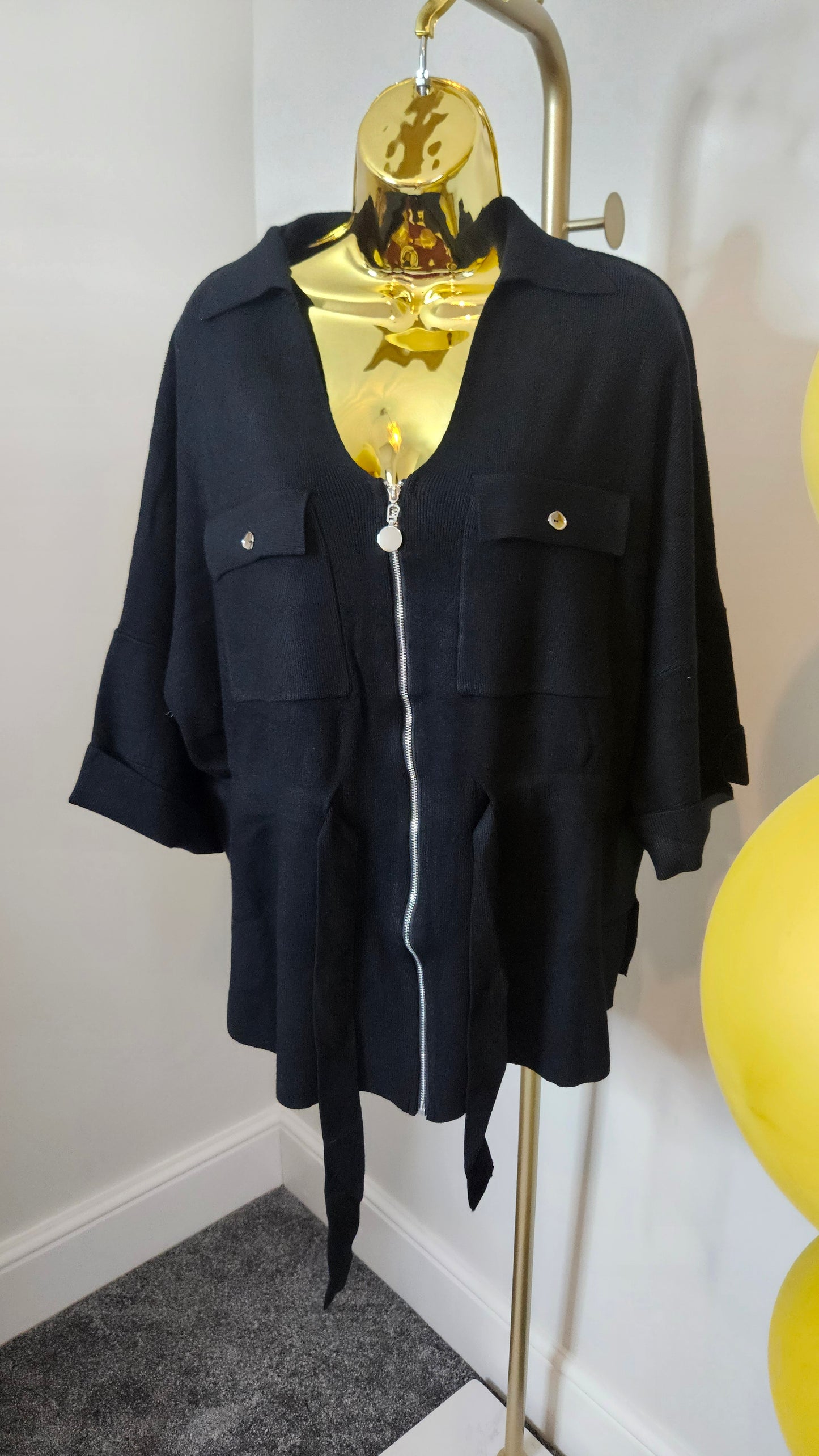 Danni Drawstring Cardigan - (One Size/Curvy - fits up to Size 18/20)