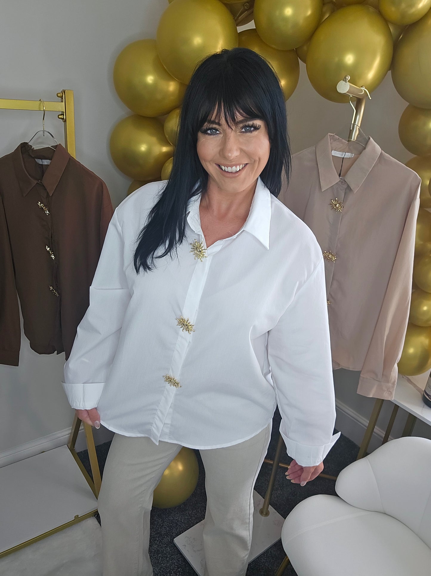 Sun Blouse (choose your Size) - Chocolate