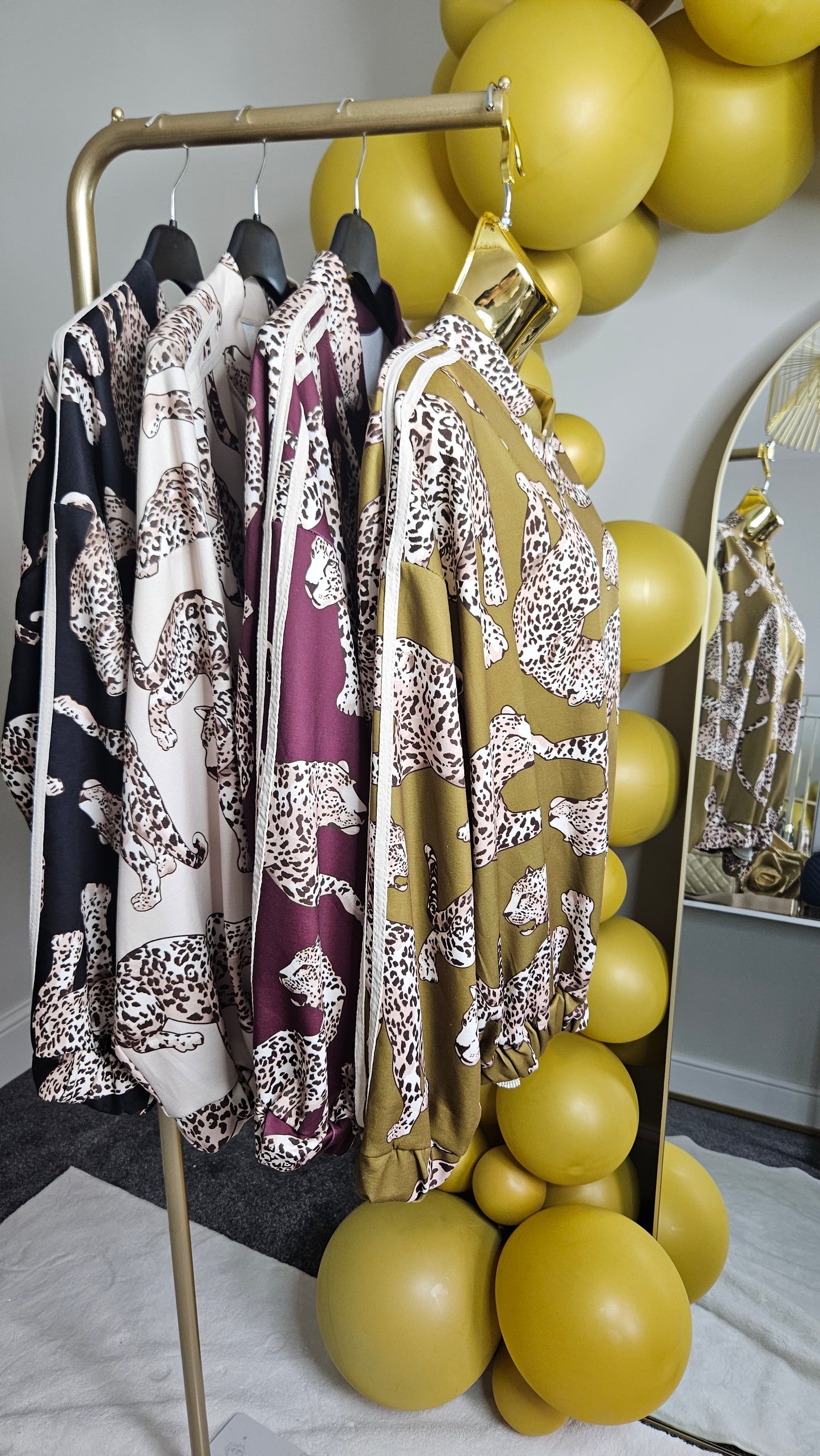 Liza Leopard Bomber Jacket - choose your colour (Oversized - fits 10 to Size 18)