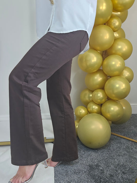 Grace Wide Leg Jeans (G Smack) - Chocolate (choose your Size)