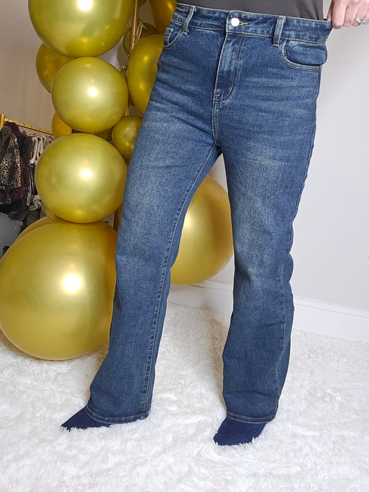 Georgie Wide Leg Jeans - Stonewashed (G Smack) - (choose your Size)