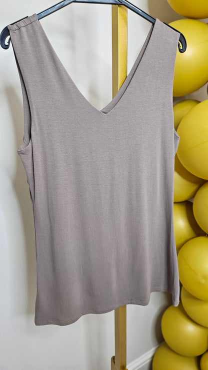Double Layered V Neck Tops - (choose your Colour) - One Size