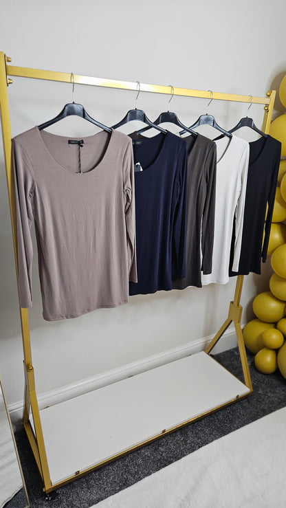 Double Layered Long Sleeve Tops - (choose your Colour) - One Size