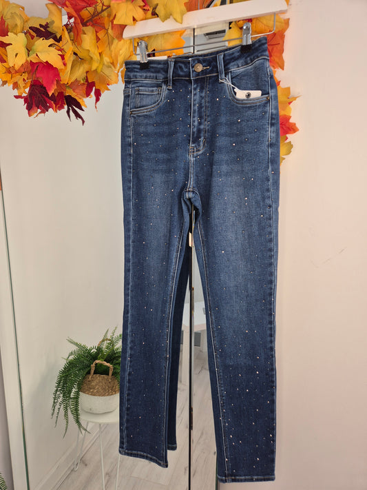 Glimmer Sparkly Slim Leg Jeans - (choose your Size)