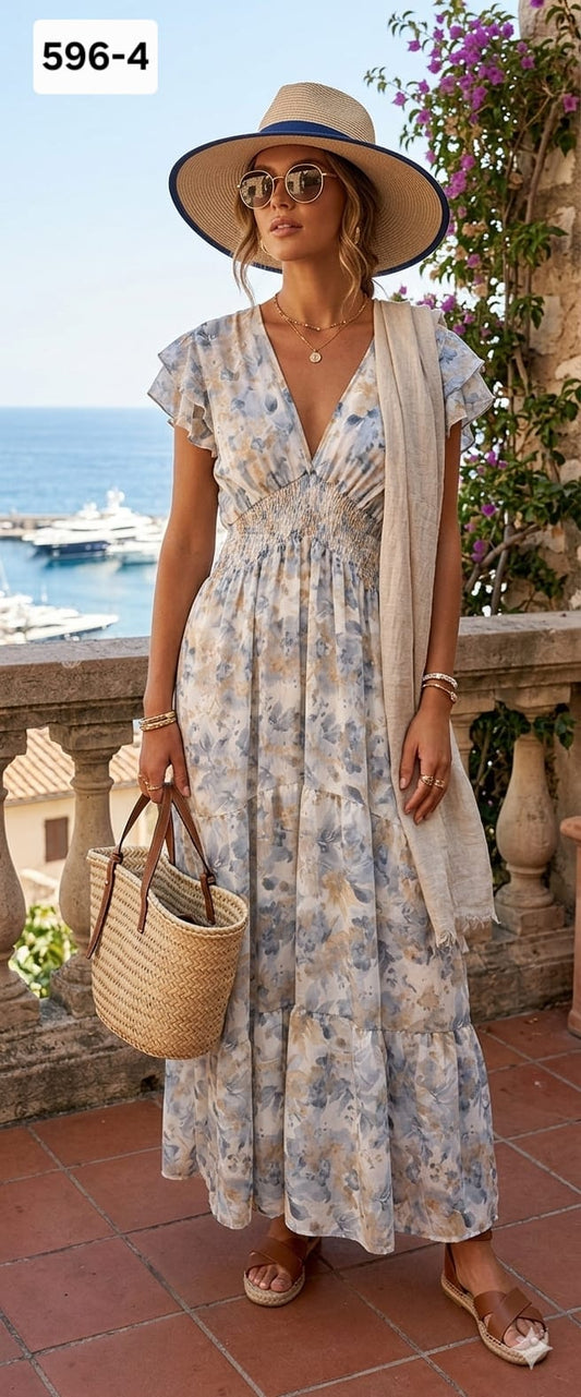 Wendy Watercolour Maxi Dress