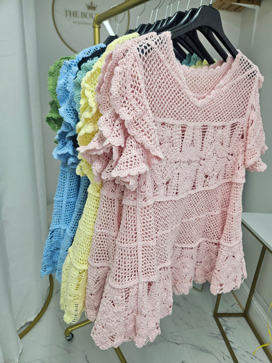 Sandy Frill Sleeve Top