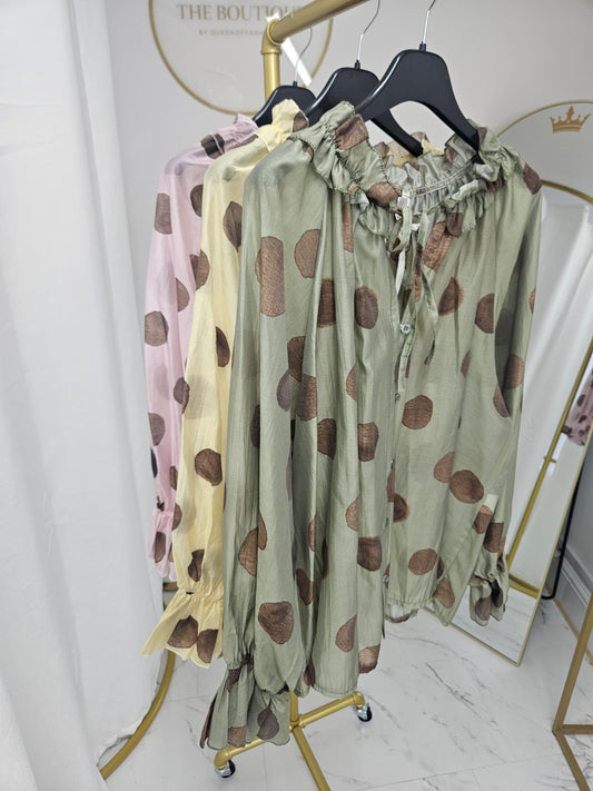 Polly Polka Dot Blouse