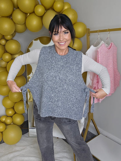 Tessa Side Tie Tank - (Choose your colour) One size