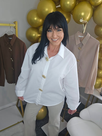 Sun Blouse (choose your Size) - Chocolate